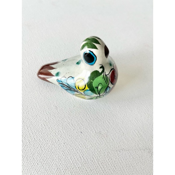Vintage Tonala Pottery Mexico Hand Painted Bird - Picture 10 of 11
